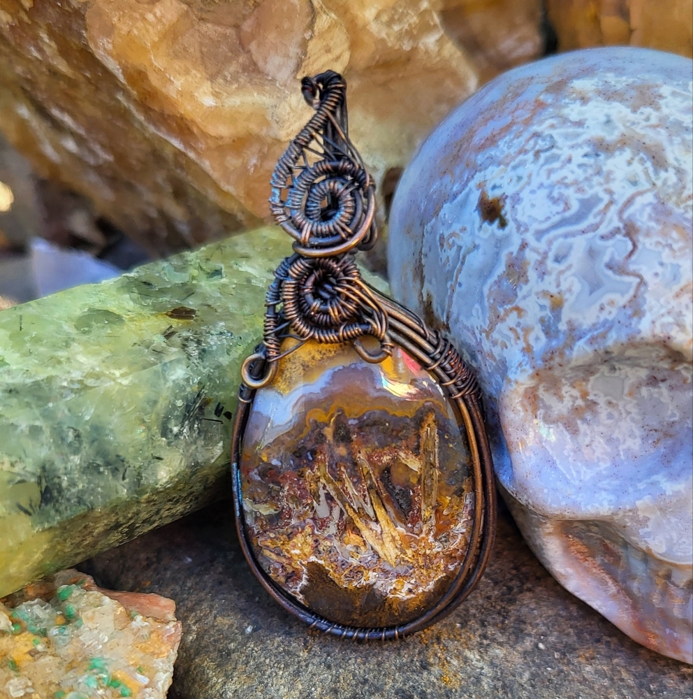 Handcrafted Turkish Stick Agate Pendant